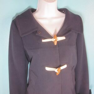 Gap Blue Outerwear Jacket Womens Size S Navy Blue Lined Nautical Theme Coat